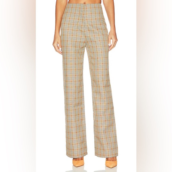 Tularosa Pants - TULAROSA NWOT Rachel Pant in Tan Plaid